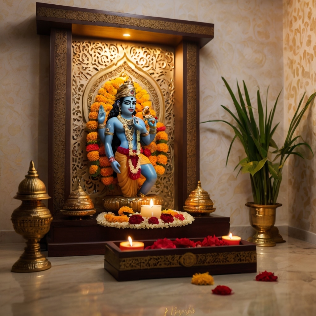 Pooja Room Interior Design, Pooja Room Interior