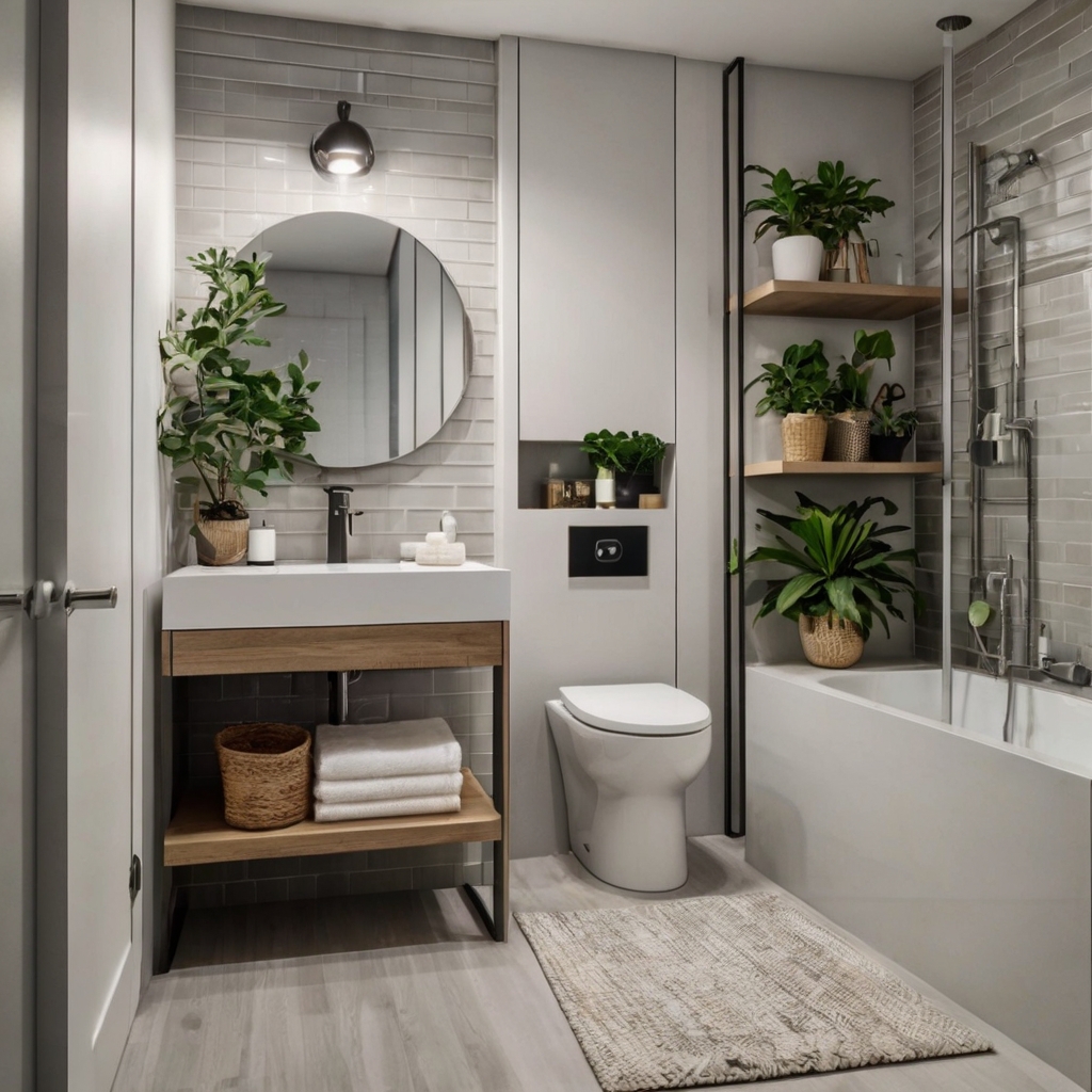 Small Bathroom Interior With Storage Solutions