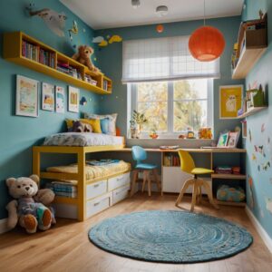 Kids Study + Sleeping Area Interior Design