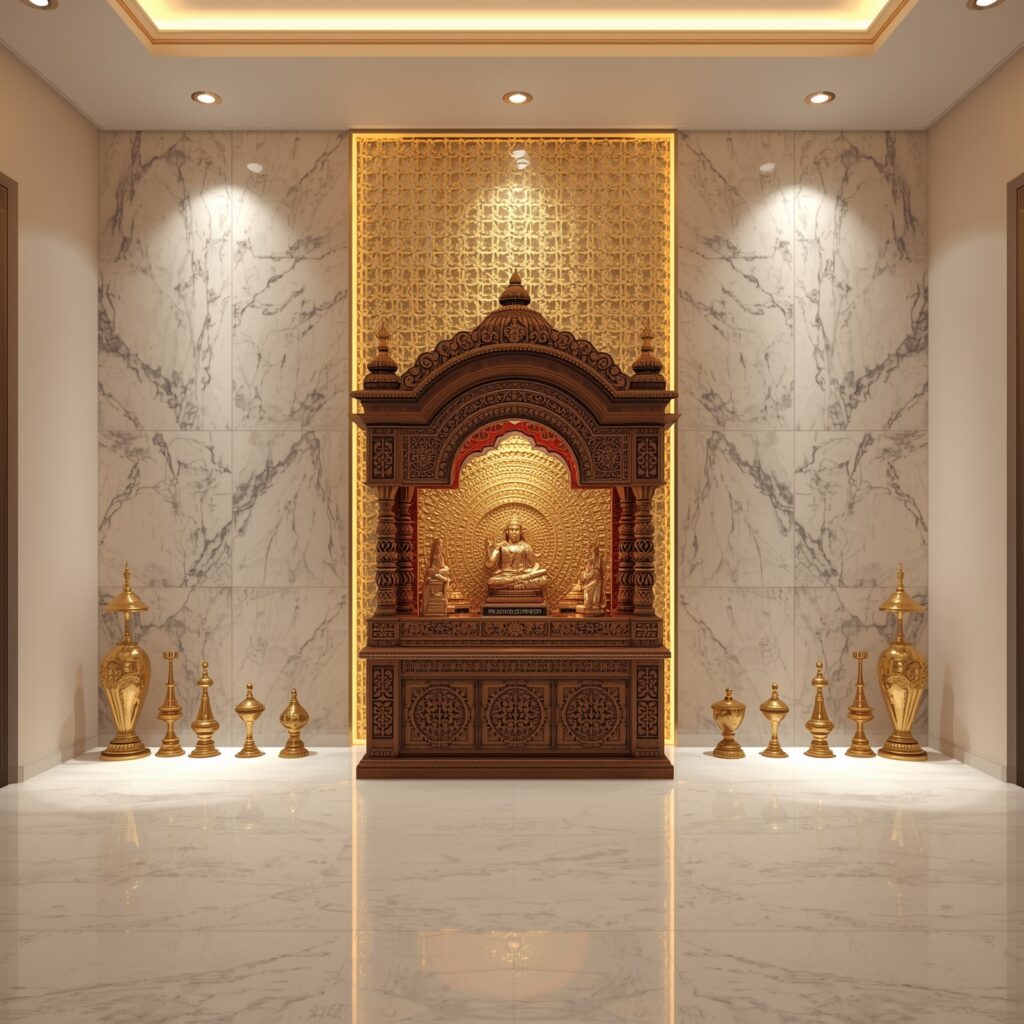 Treditional Interior Pooja Room, Best Interior Pooja Room