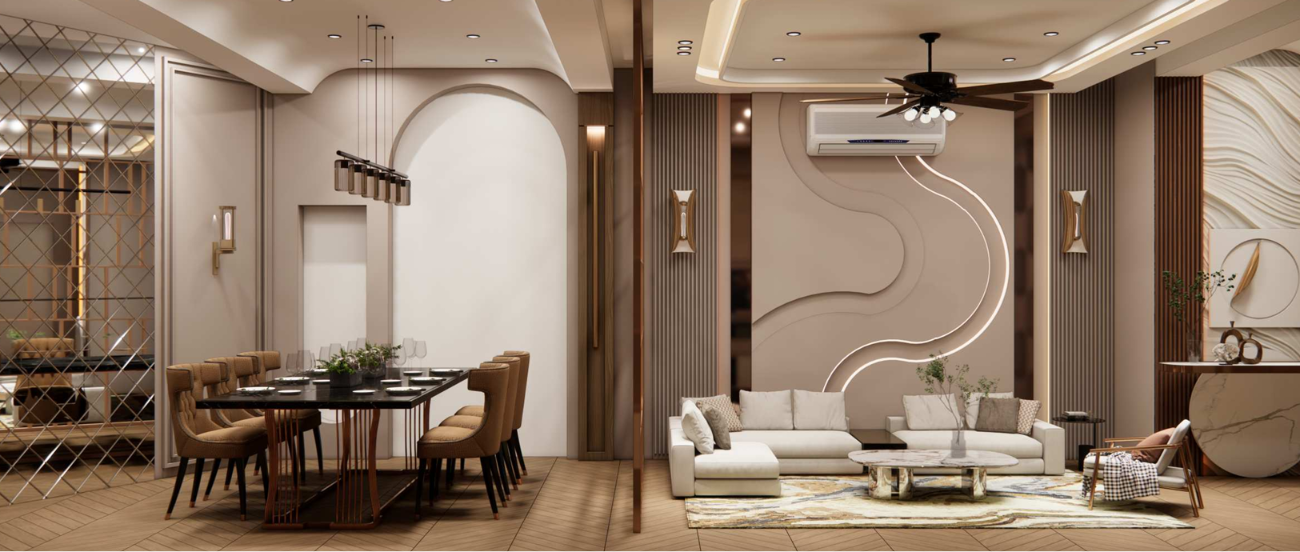 Elegant contemporary bedroom interior