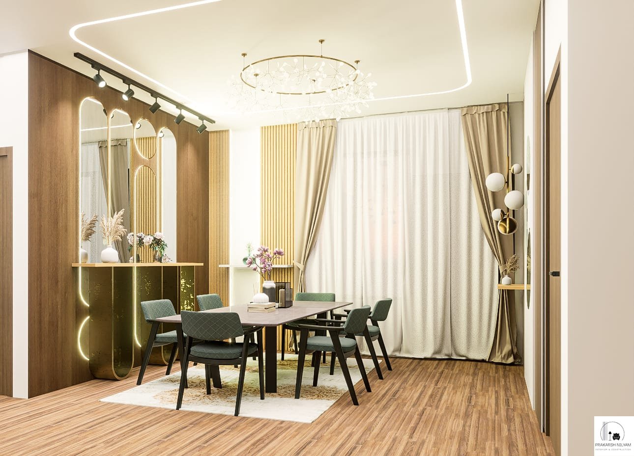Modern modular kitchen interior